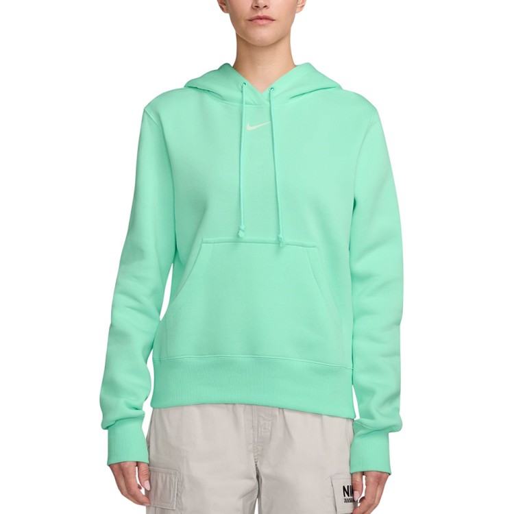 Толстовка женская Nike W NSW PHNX FLC STD PO HOODIE мятная HF6839-353 изображение 1