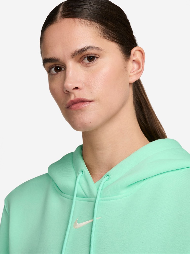 Толстовка женская Nike W NSW PHNX FLC STD PO HOODIE мятная HF6839-353 изображение 4