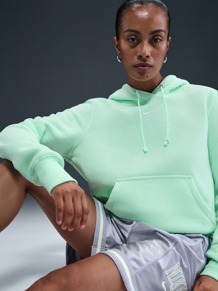 Толстовка женская Nike W NSW PHNX FLC STD PO HOODIE мятная HF6839-353 изображение 7