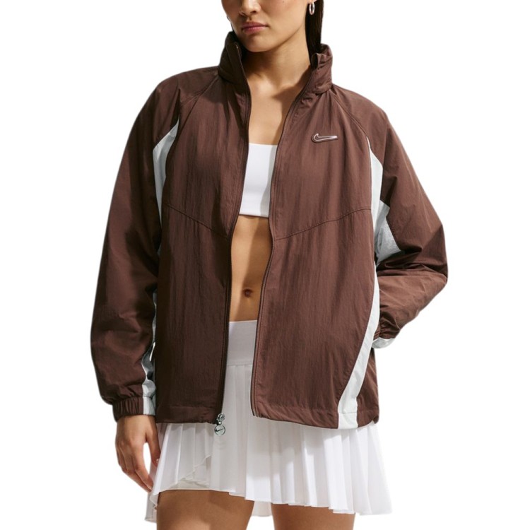 Ветровка женская Nike W NSW WVN JACKET GLS коричневая IO1300-216 изображение 1