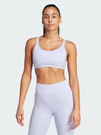 Бра женский Adidas ALL ME ESS MS фиолетовый JJ2654 изображение 2