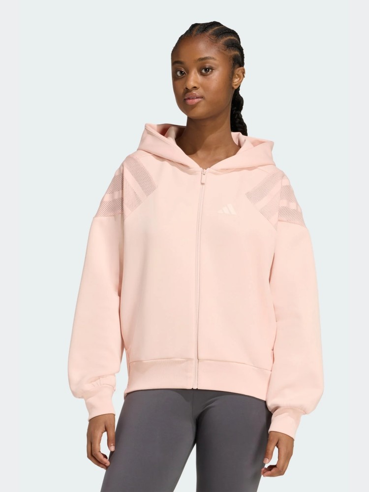 Толстовка женская Adidas W FI 3S MT HD розовая KB4231 изображение 2