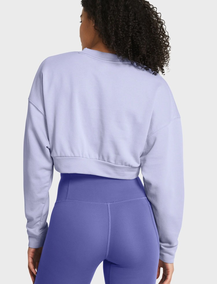 Толстовка женская Under Armour UA Rival Terry OS Crop Crw голубая 1382738-539 изображение 3