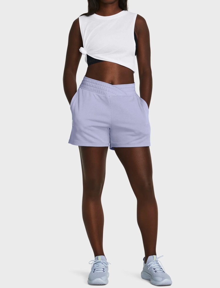 Шорты женские Under Armour UA RIVAL TERRY SHORT голубые 1382742-539 изображение 3