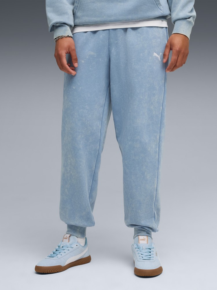Брюки мужские Puma ESS ELEVATED Wash Sweatpants голубые 68843634 изображение 2