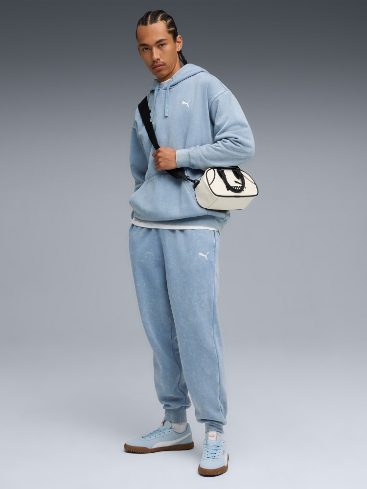 Брюки мужские Puma ESS ELEVATED Wash Sweatpants голубые 68843634 изображение 4