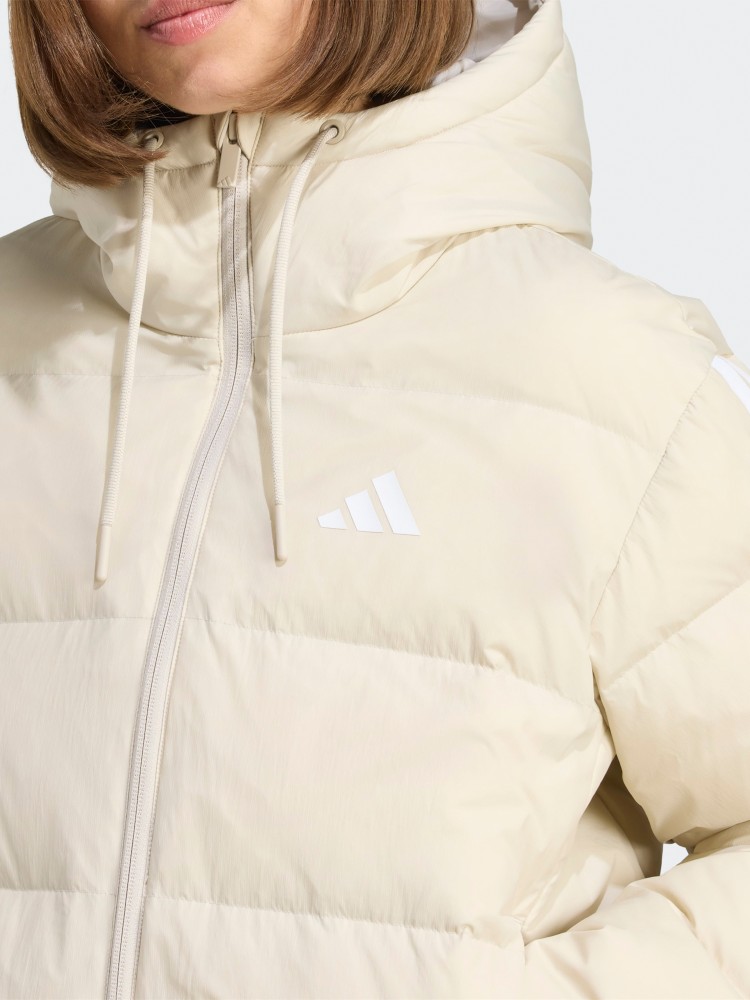 Куртка женская Adidas W ESS 3S P D HO серая JM4107 изображение 6