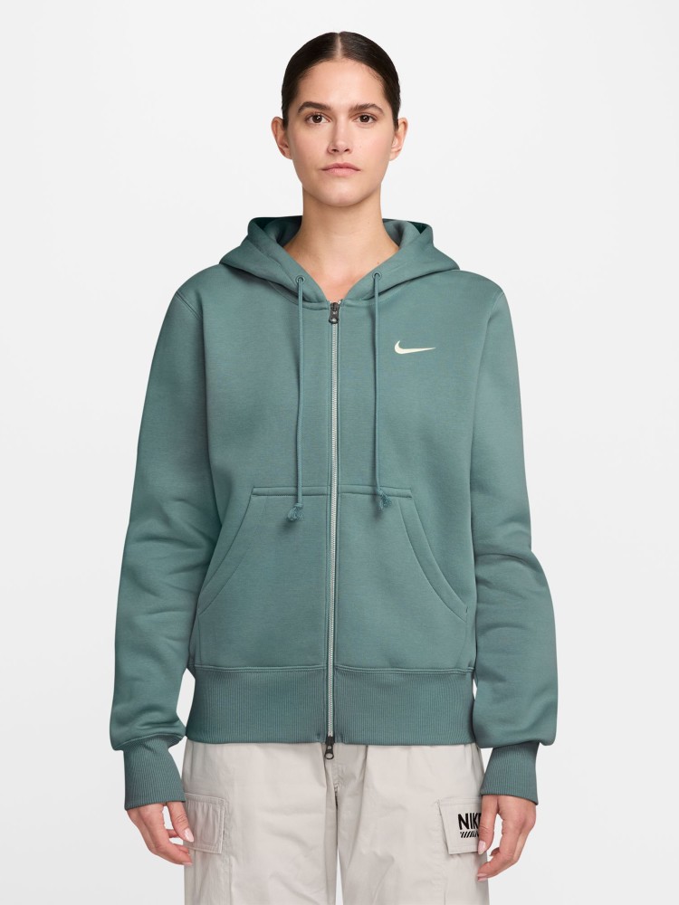 Толстовка женская Nike W NSW PHNX FLC STD FZ HDY бирюзовая HJ0995-017 изображение 2