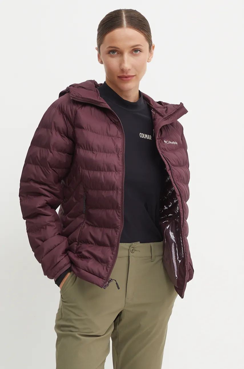 Куртка женская Columbia Powder Lite II Hooded Jacket бордовая 2089391-607 изображение 2