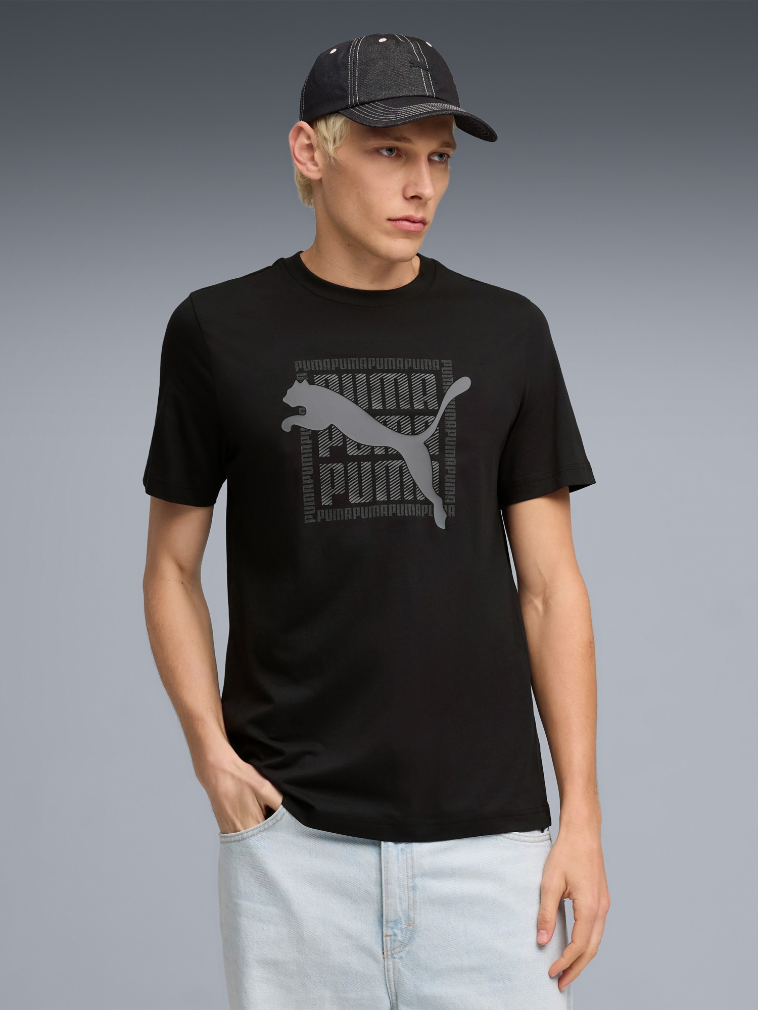 Футболка мужская Puma GRAPHIC Wording Tee черная 69177501 изображение 2