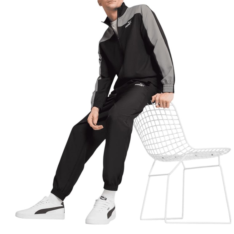 Костюм мужской Puma Woven Colorblock Tracksuit черный 68485601 изображение 1