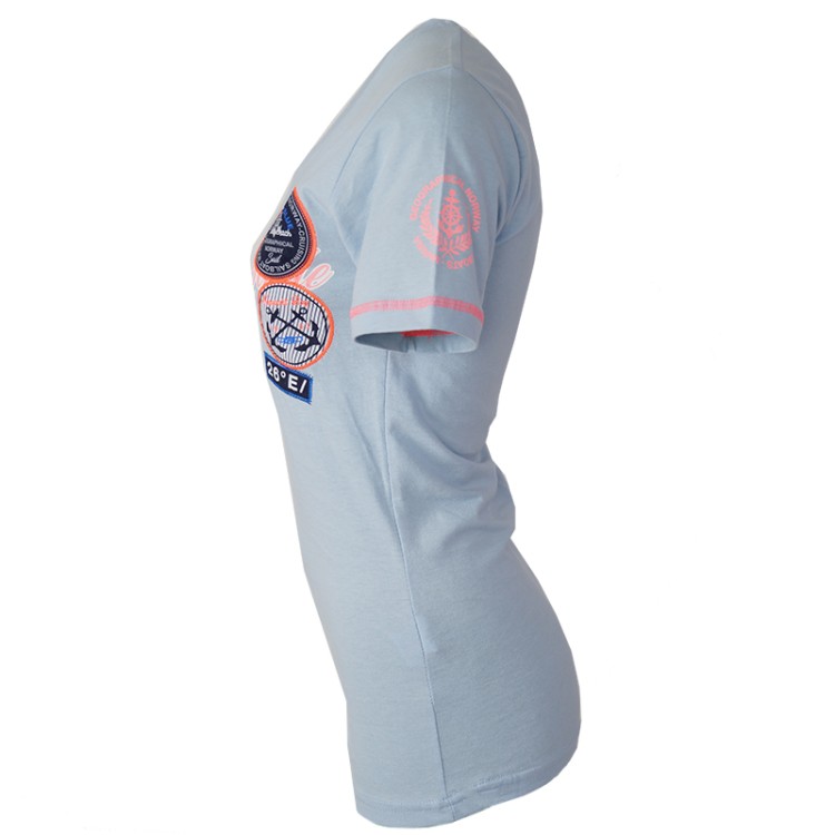 Футболка женская Geographical Norway голубая SR600-400 изображение 3