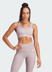 Бра женский Adidas TLRDIM HS BRA фиолетовый IT6678 изображение 2