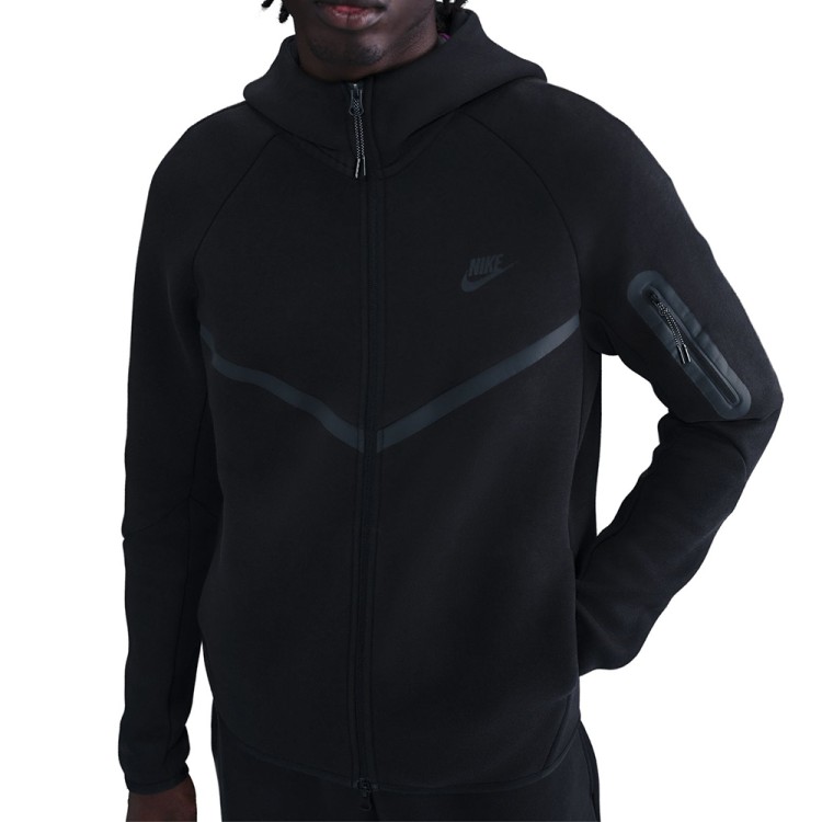 Толстовка мужская Nike M NK TCH FLC FZ WR HOODIE черная HV0949-010 изображение 1