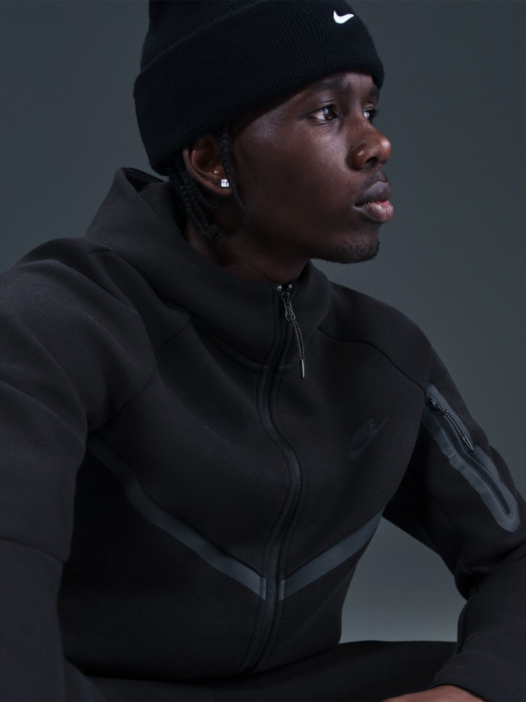 Толстовка мужская Nike M NK TCH FLC FZ WR HOODIE черная HV0949-010 изображение 4