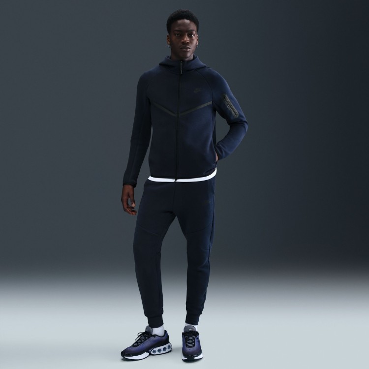 Толстовка мужская Nike M NK TCH FLC FZ WR HOODIE темно-синяя HV0949-451 изображение 6