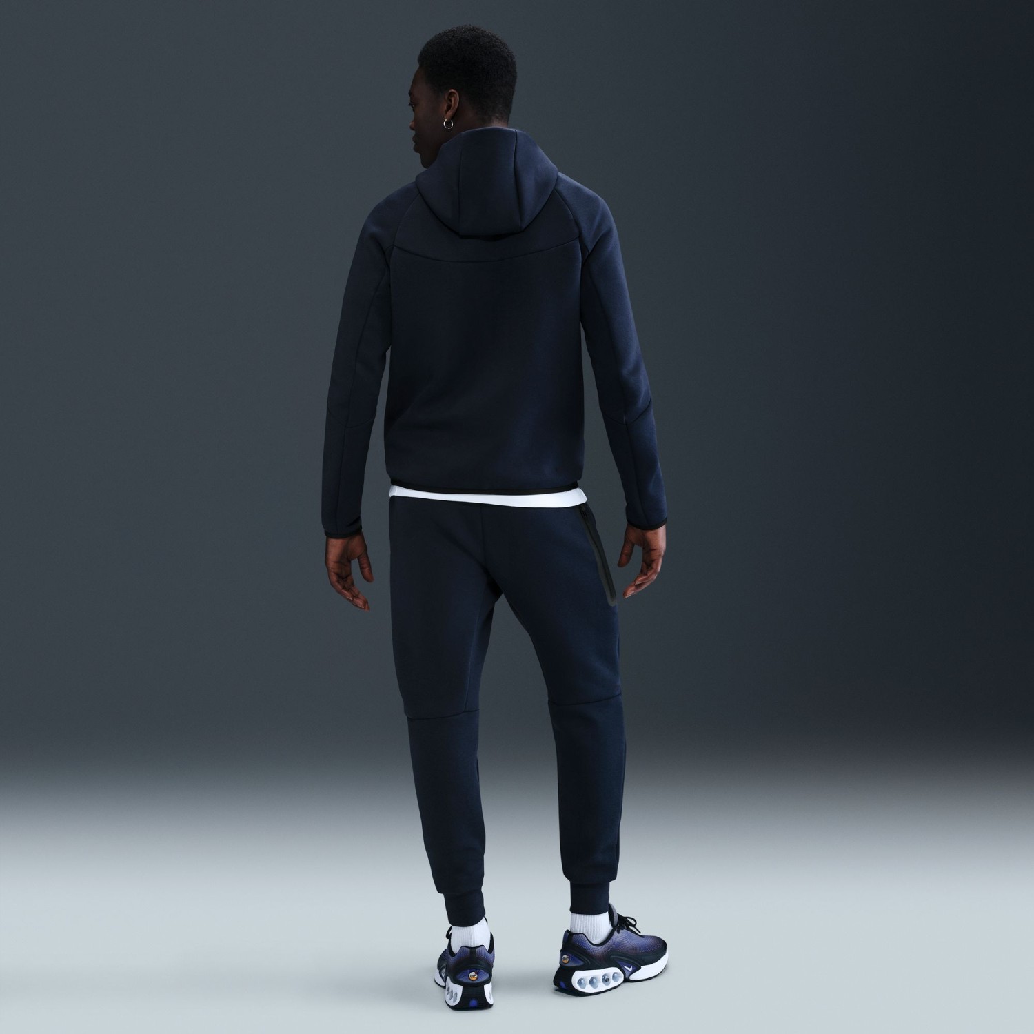 Толстовка мужская Nike M NK TCH FLC FZ WR HOODIE темно-синяя HV0949-451 изображение 8