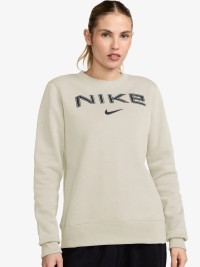 Толстовка женская Nike W NSW PHNX FLC STD LOGO CREW бежевая HM9754-104 изображение 2