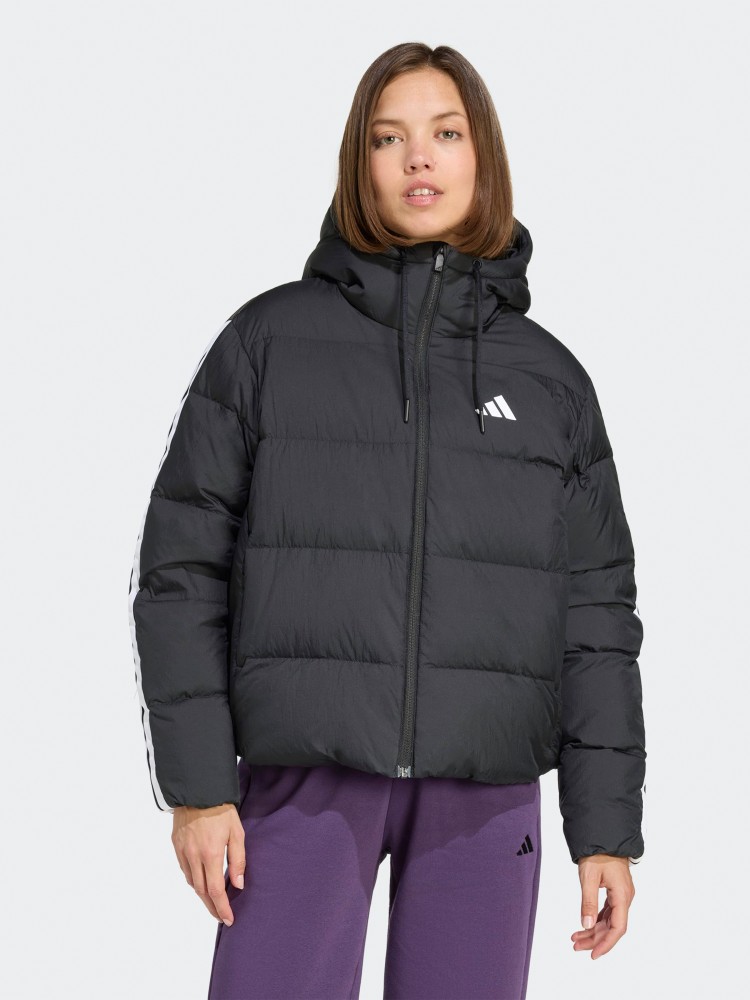 Куртка женская Adidas W ESS 3S P D HO черная JW3429 изображение 2