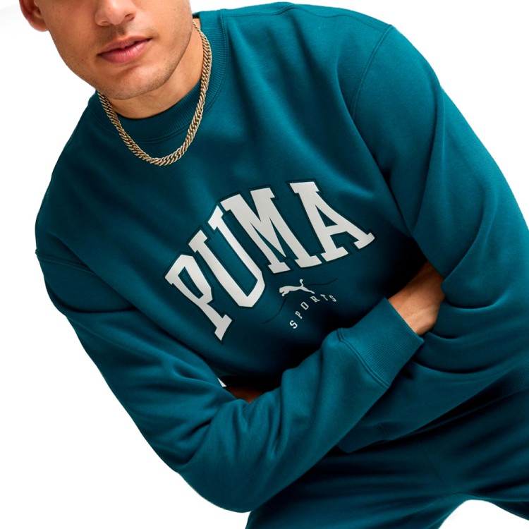 Толстовка мужская Puma PUMA SQUAD Crew FL зеленая 68179422 изображение 1