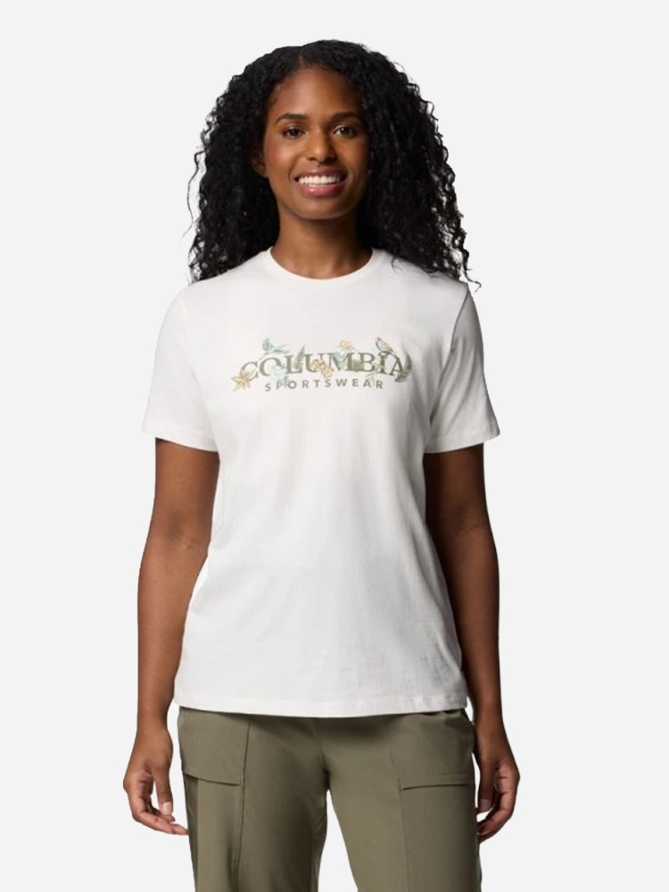 Футболка женская Columbia Boundless Beauty™ Logo SS Tee белая 2036573-126 изображение 2