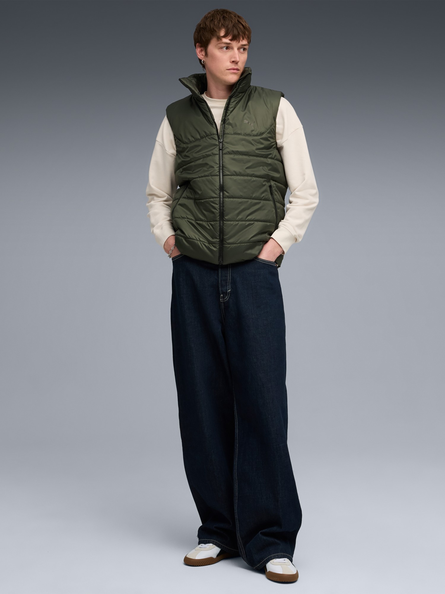 Жилет мужской Puma ESS Padded Vest хаки 68520970 изображение 4