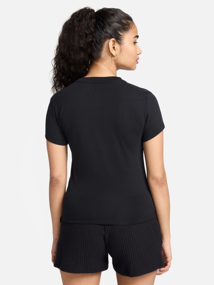 Футболка женская Nike W NSW NK CHLL KNT MD CRP черная FV5508-010 изображение 4