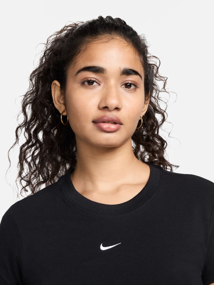 Футболка женская Nike W NSW NK CHLL KNT MD CRP черная FV5508-010 изображение 5