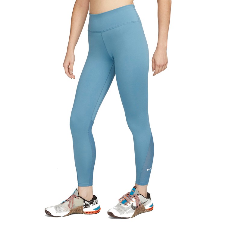 Леггинсы женские Nike W NK ONE DF MR 7/8 TGT голубые DD0249-440 изображение 1