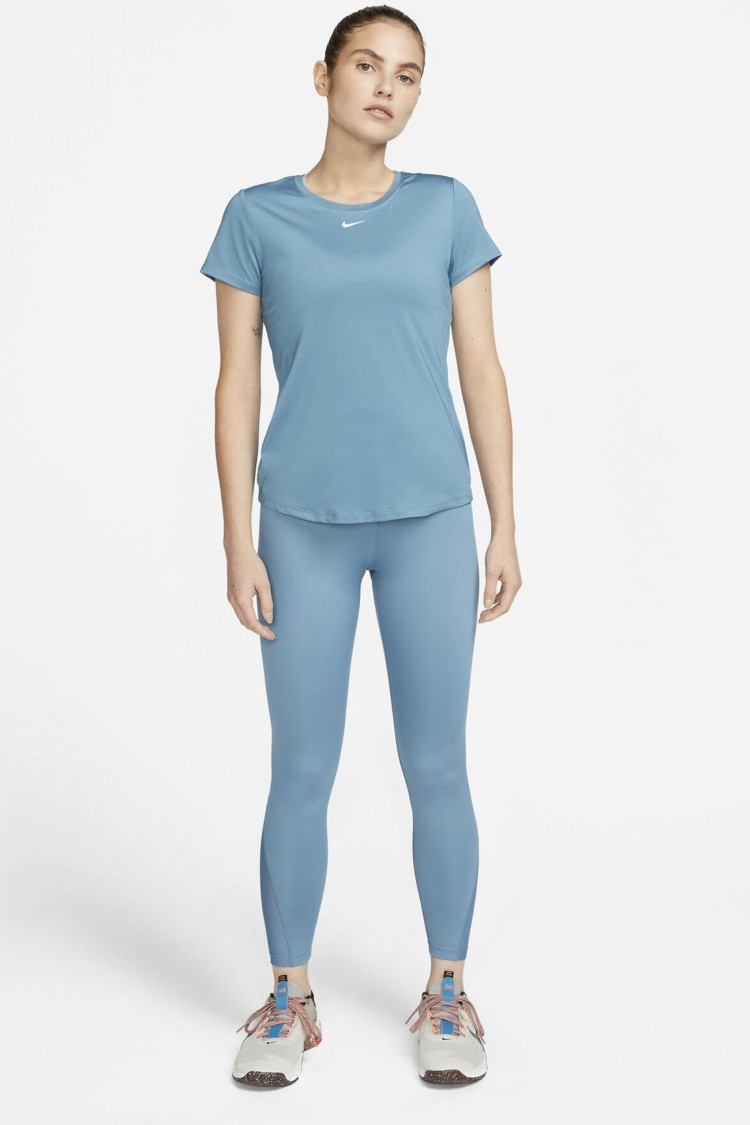 Леггинсы женские Nike W NK ONE DF MR 7/8 TGT голубые DD0249-440 изображение 2