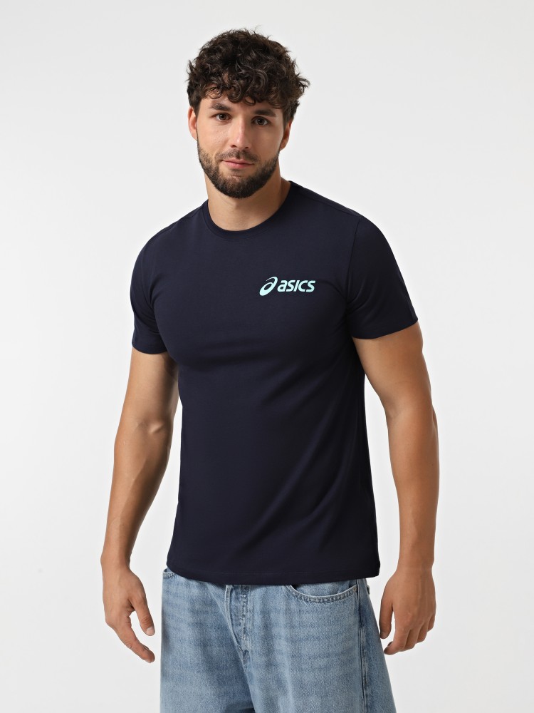 Футболка мужская Asics ASICS CHEST LOGO SS TEE темно-синяя 2031E659-404 изображение 2
