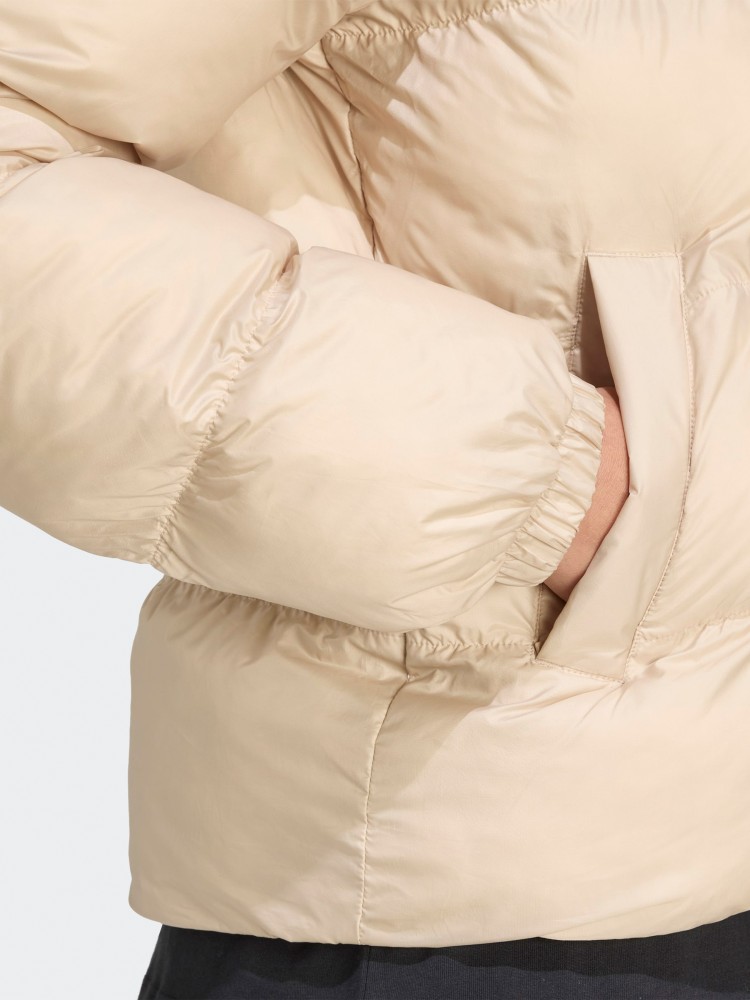 Куртка женская Adidas SHORT PUFFER бежевая JX2947 изображение 6