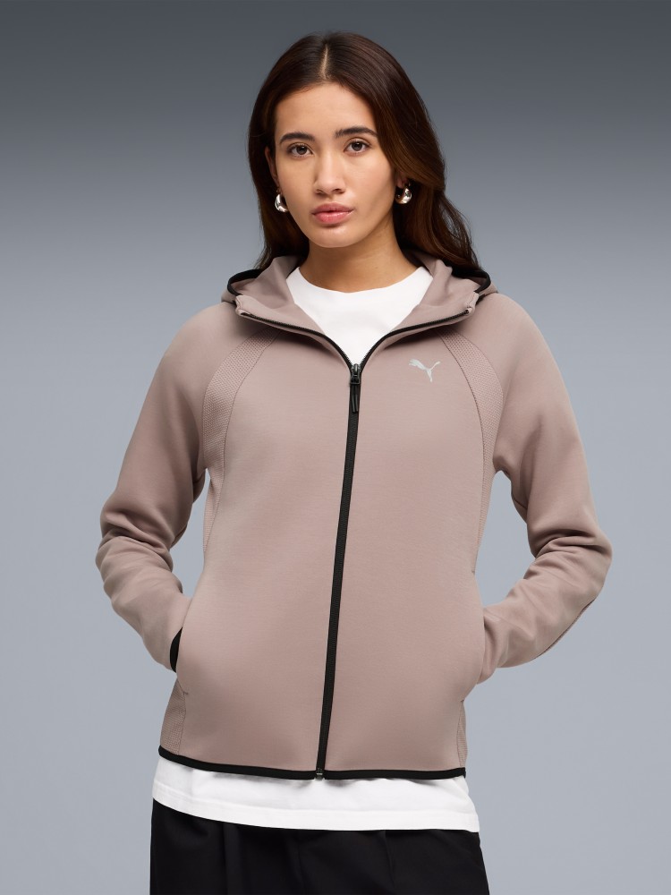 Толстовка женская Puma EVOSTRIPE Full-Zip Hoodie DK мокко 69189888 изображение 2