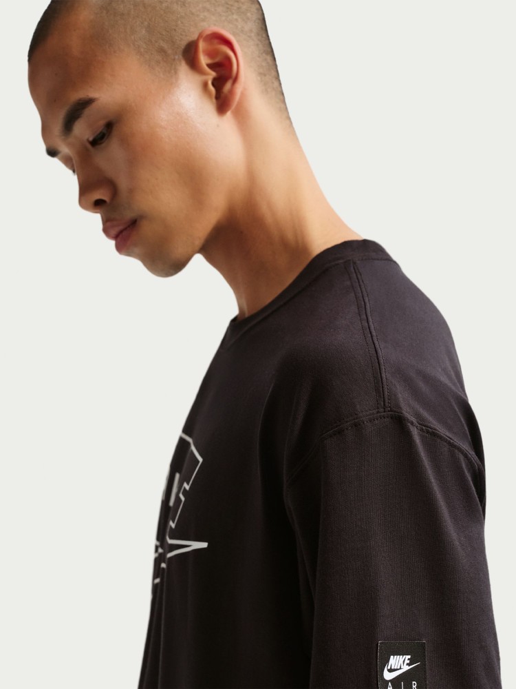 Футболка мужская Nike U NSW TEE LSE NIKE AIR черная IH1359-010 изображение 4