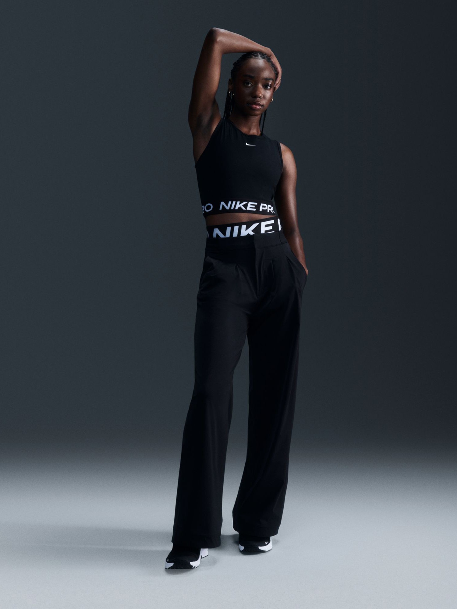 Майка женская Nike NIKE PRO DF 365 CROP TANK черная FZ3615-010 изображение 2