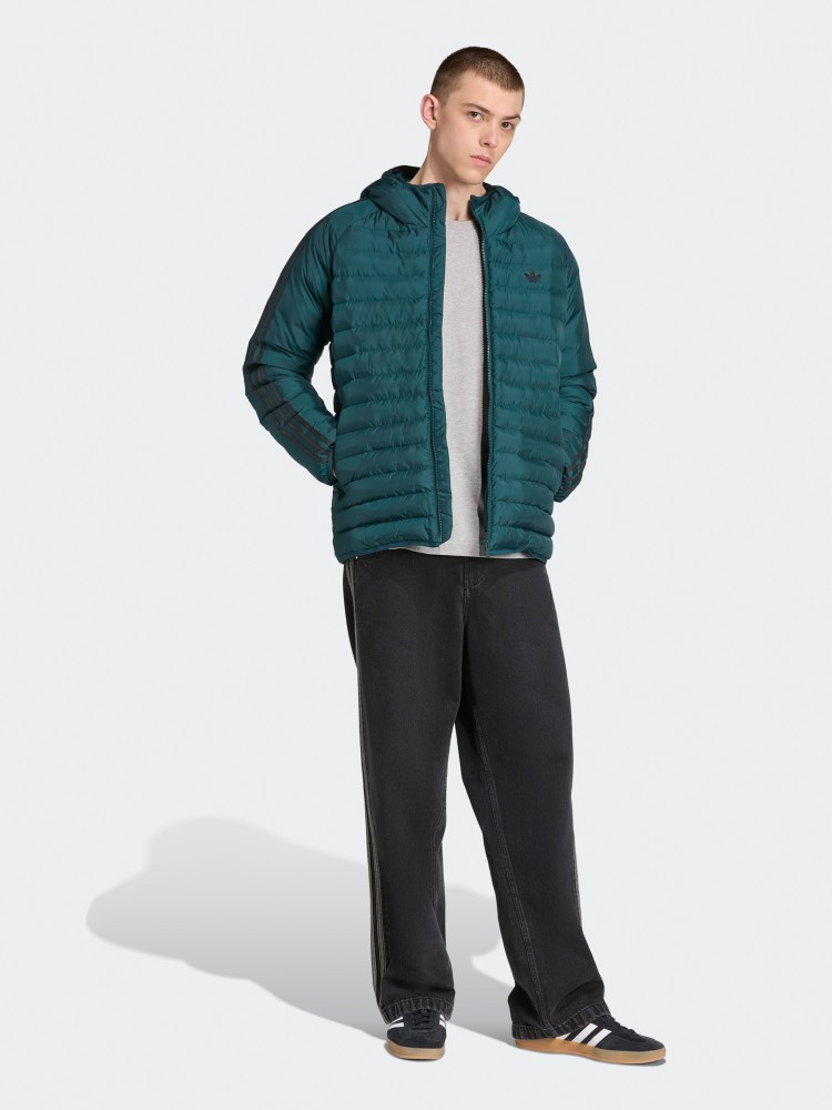 Куртка мужская Adidas PAD HOODED JKT зеленая JX4116 изображение 4