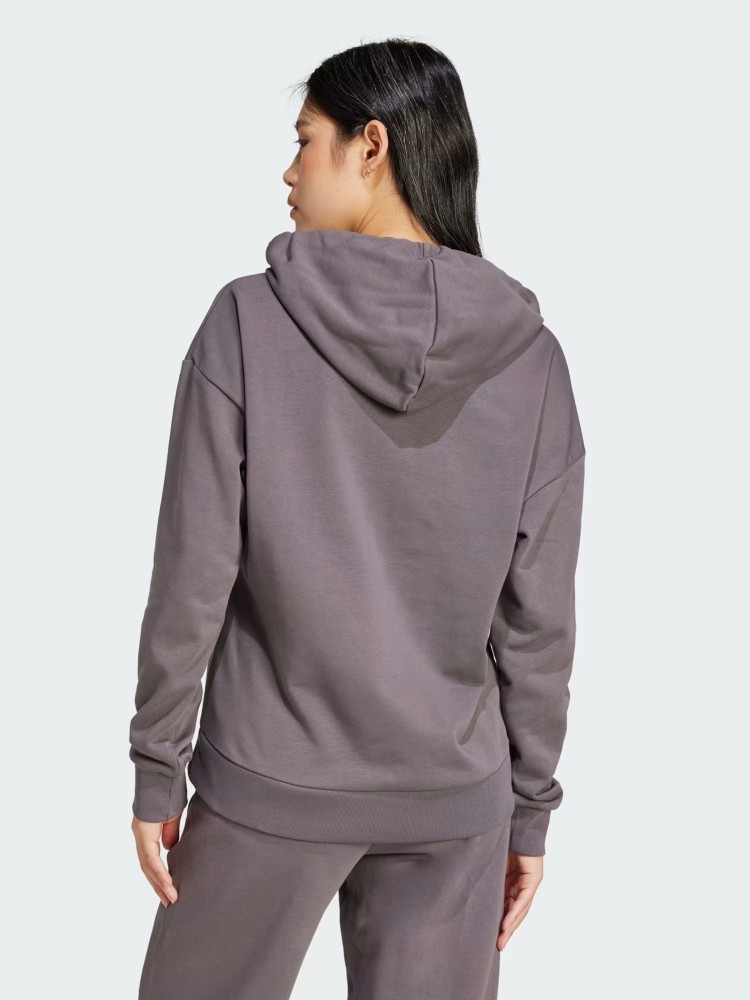 Толстовка женская Adidas W SL FT HD серая JD7997 изображение 3