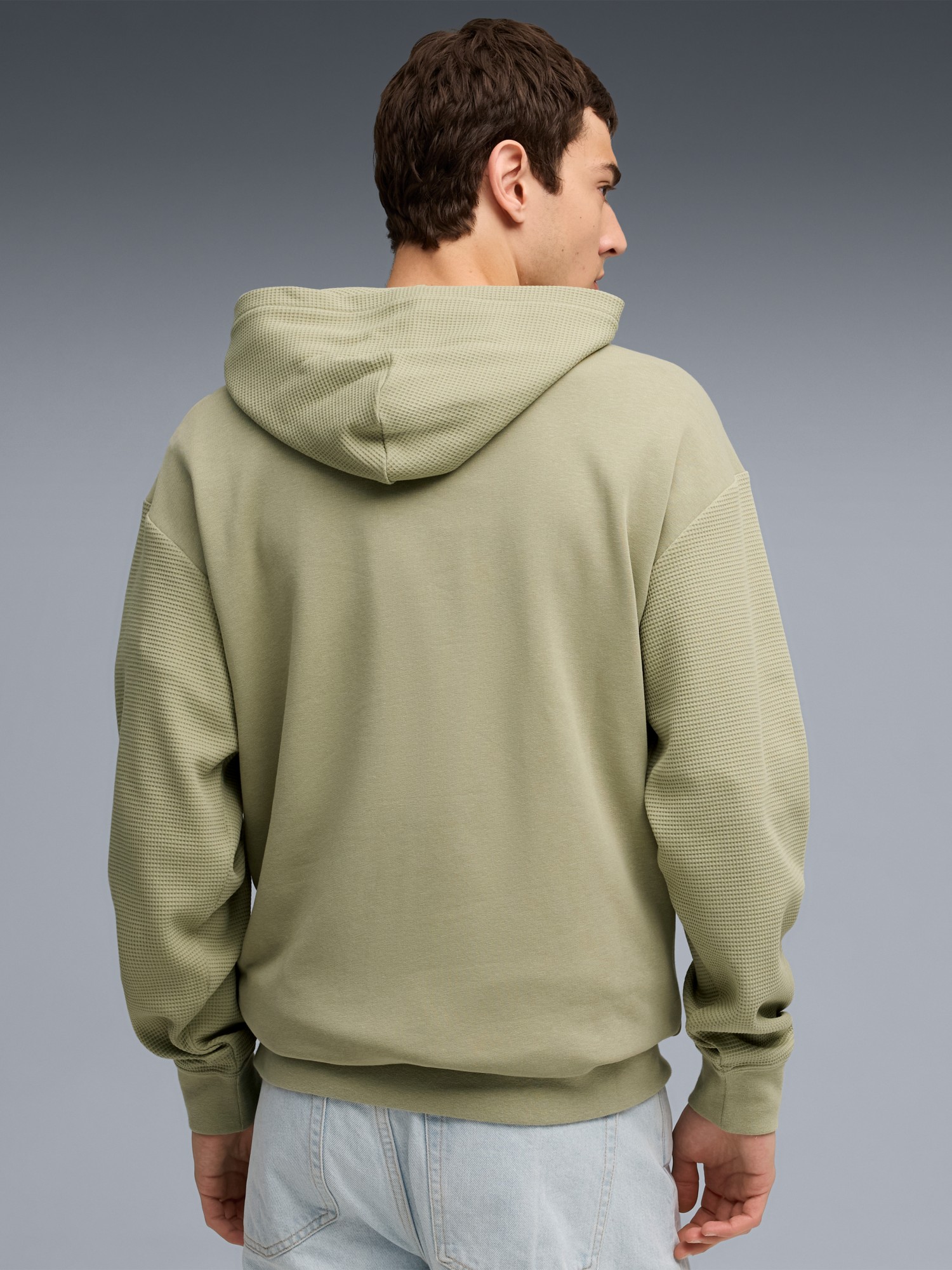 Толстовка мужская Puma CLASS Relaxed Pinnacle Hoodie TR оливковая 63301682 изображение 3