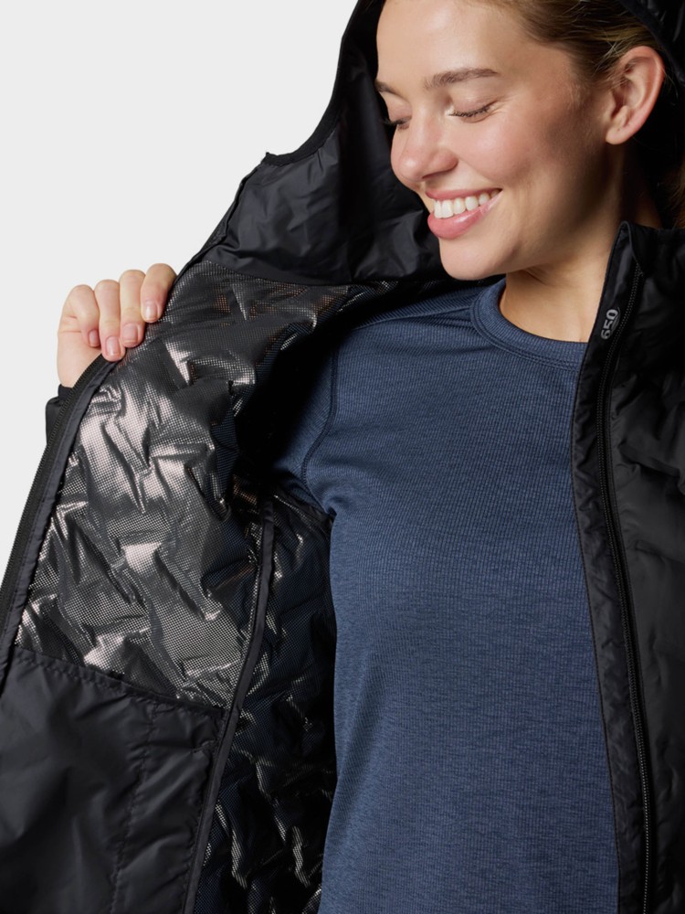 Куртка женская Columbia Delta Ridge™ II Down Hooded Jacket черная 2088251-010 изображение 6