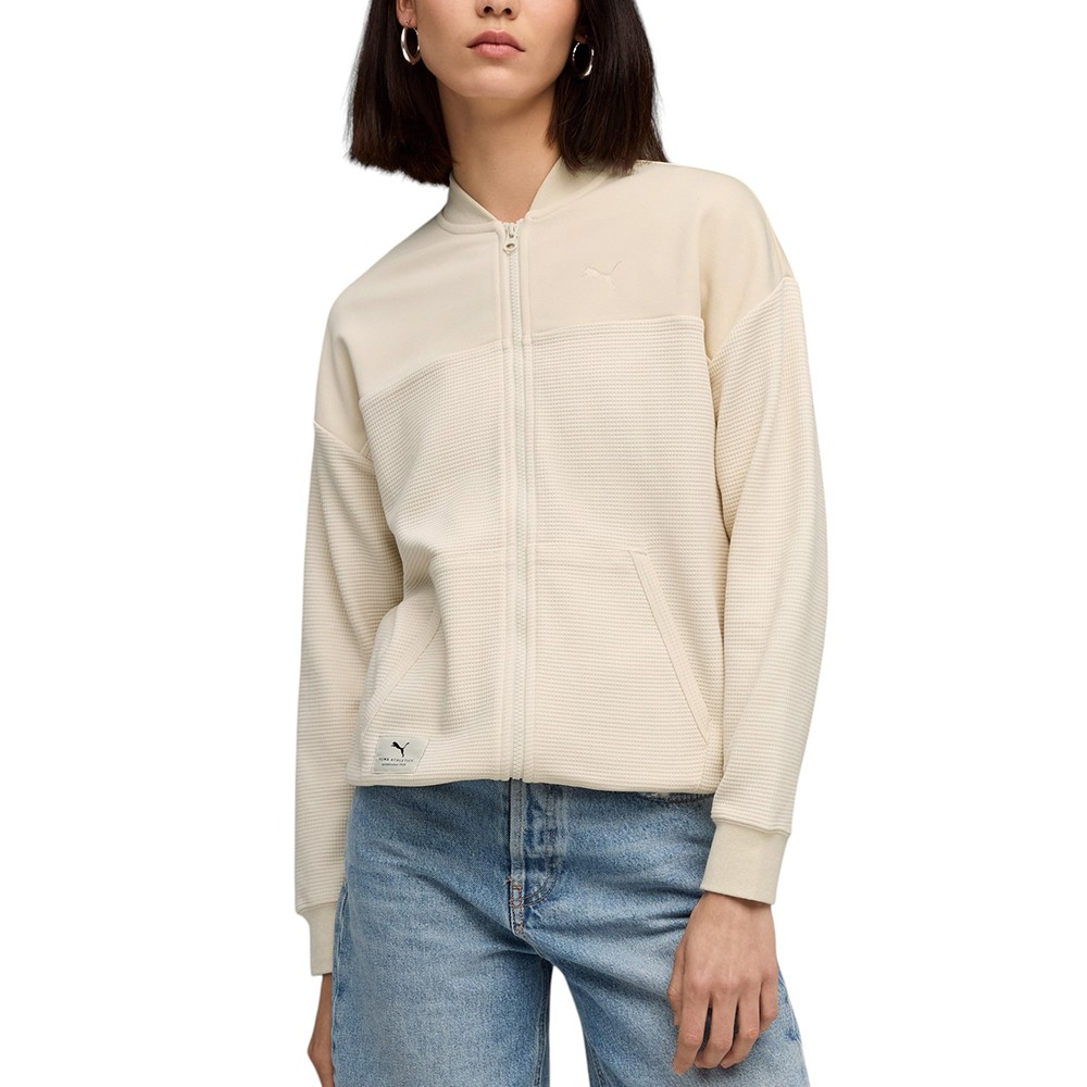 Толстовка женская Puma CLASS Relaxed Pinnacle Full-Zip Jacket TR молочная 68812887 изображение 1