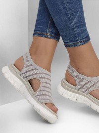 Сандали женские Skechers Flex Appeal 4.0 серые 119479 STN изображение 7