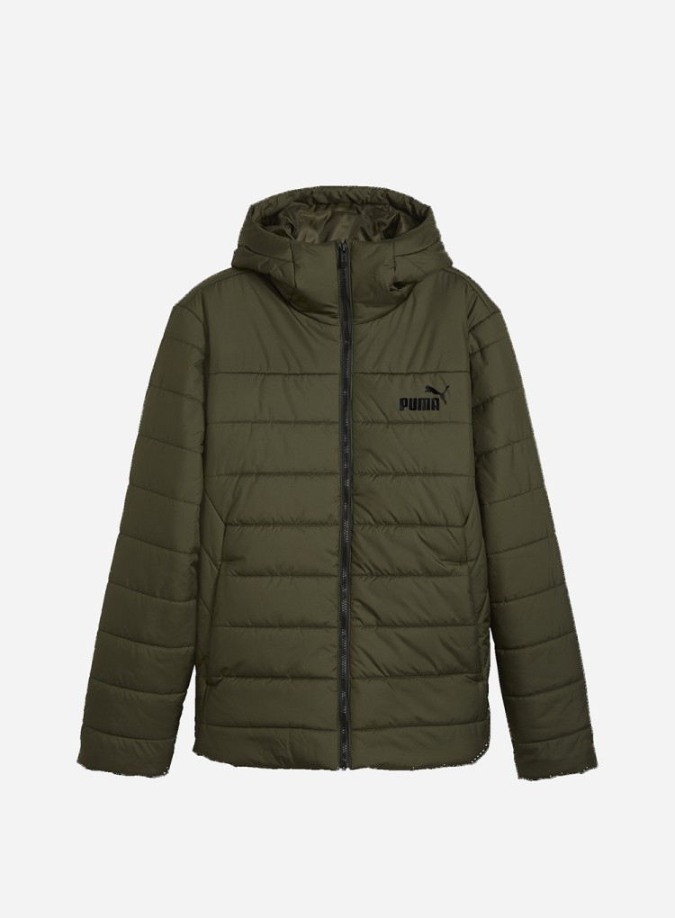 Куртка мужская Puma ESS Hooded Padded Jacket оливковая 84893870 изображение 2