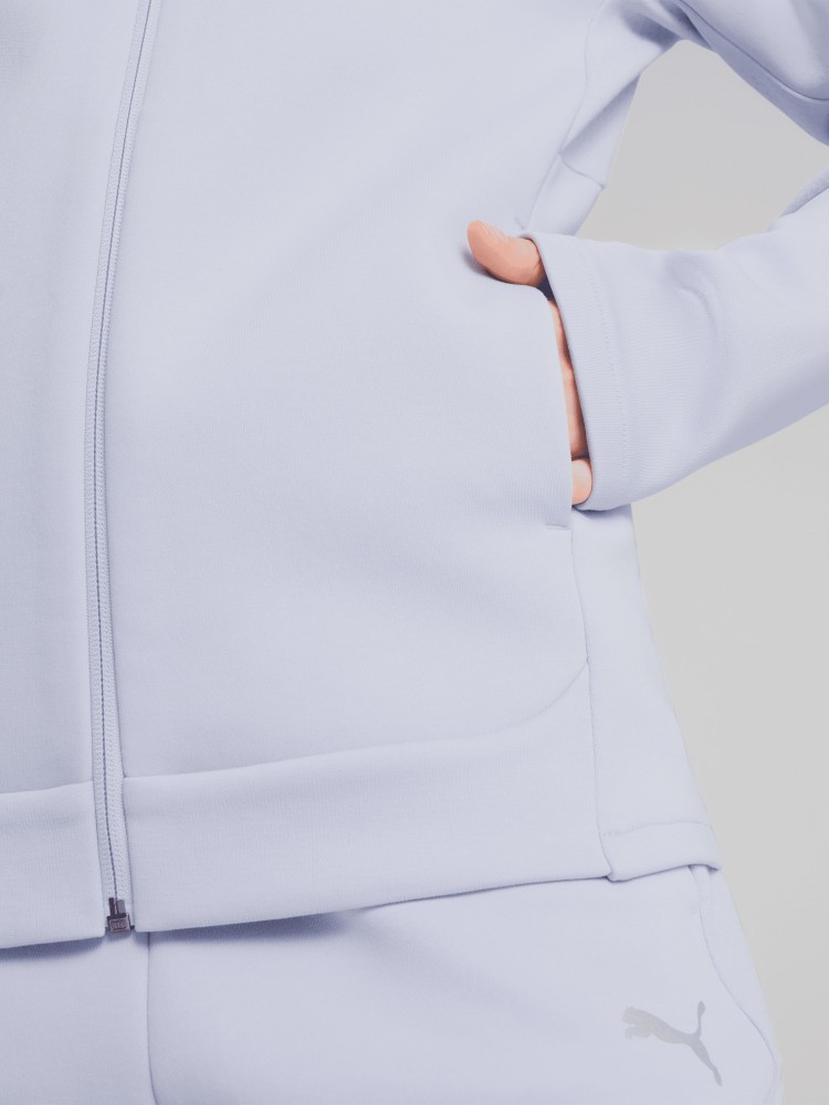 Толстовка женская Puma EVOSTRIPE Full-Zip Hoodie голубая 68505047 изображение 5