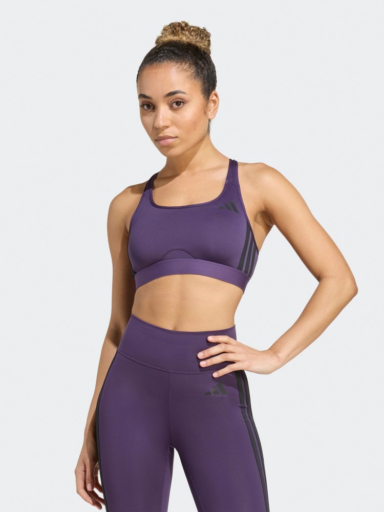 Бра женский Adidas PWRCT MS 3S BRA фиолетовый JY2120 изображение 2