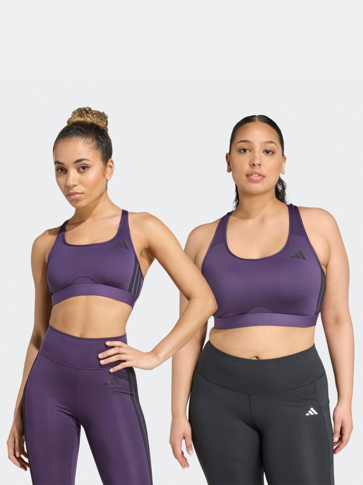 Бра женский Adidas PWRCT MS 3S BRA фиолетовый JY2120 изображение 7