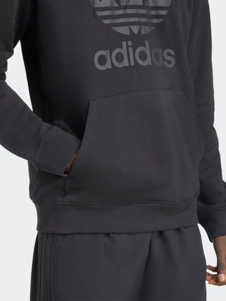 Толстовка мужская Adidas TREFOIL HOODY черная JY3766 изображение 5