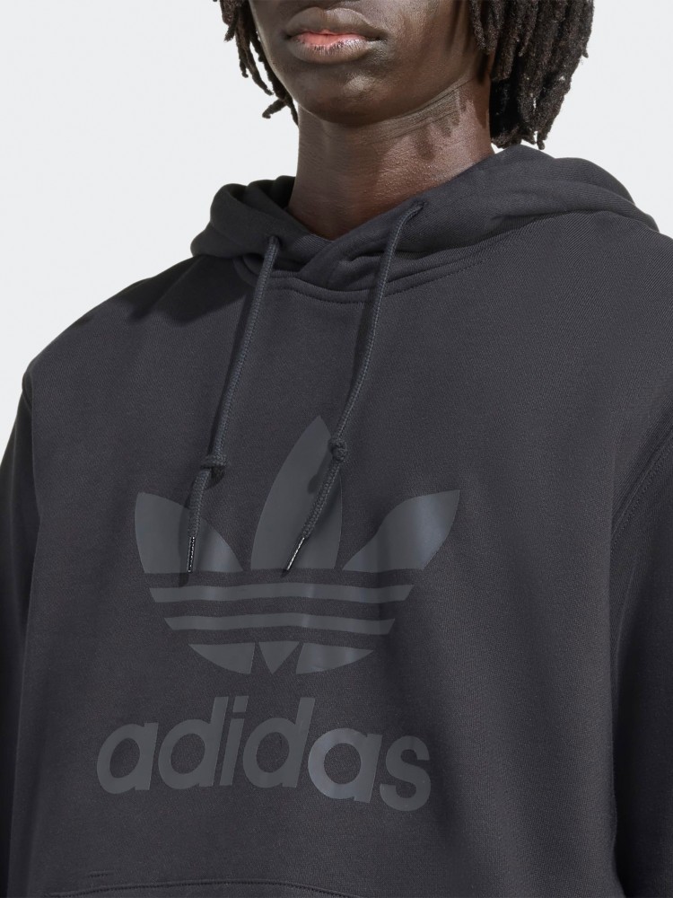 Толстовка мужская Adidas TREFOIL HOODY черная JY3766 изображение 6