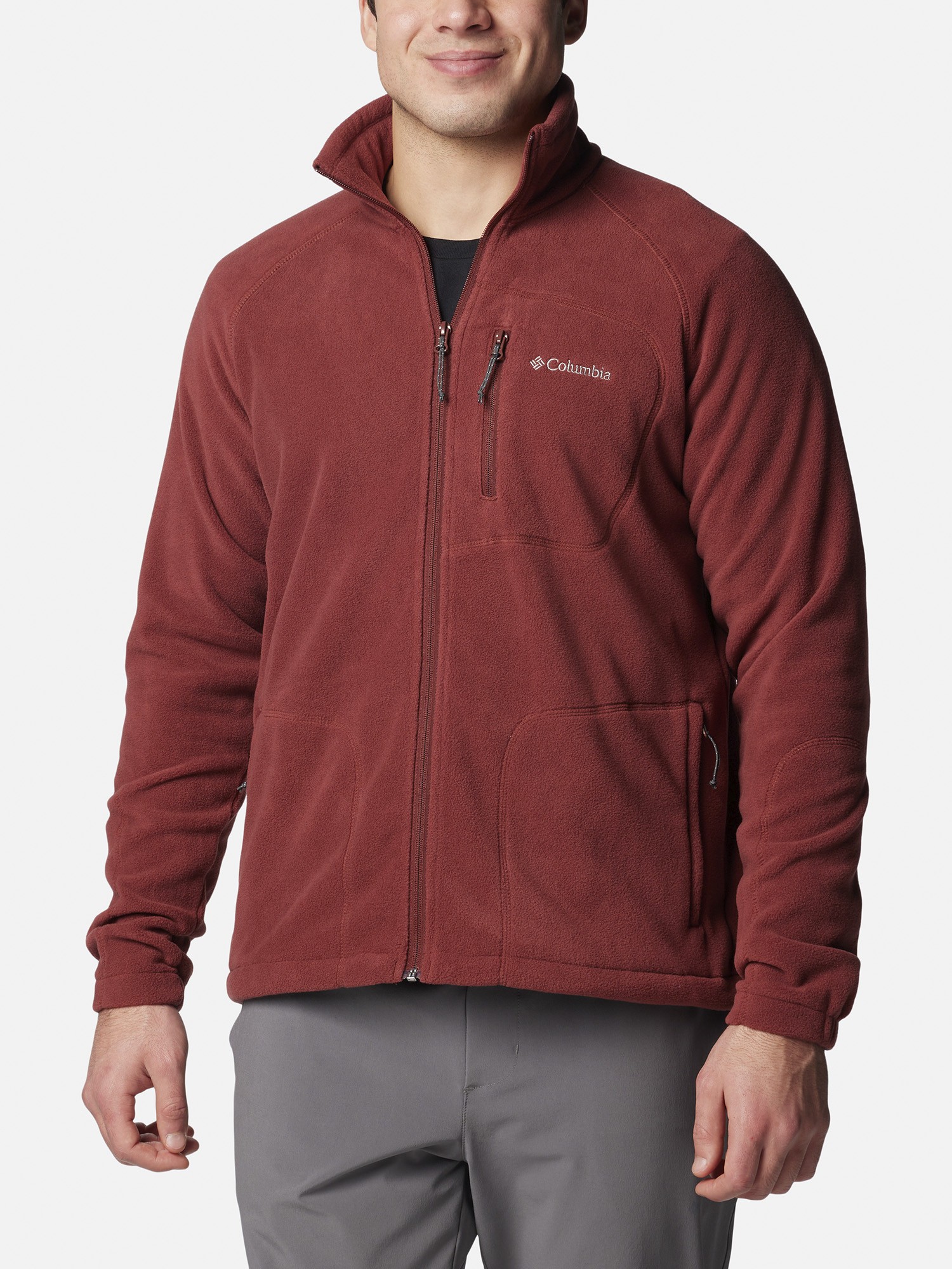 Толстовка мужская Columbia Fast Trek™ II Full Zip Fleece красная 1420421-681 изображение 2
