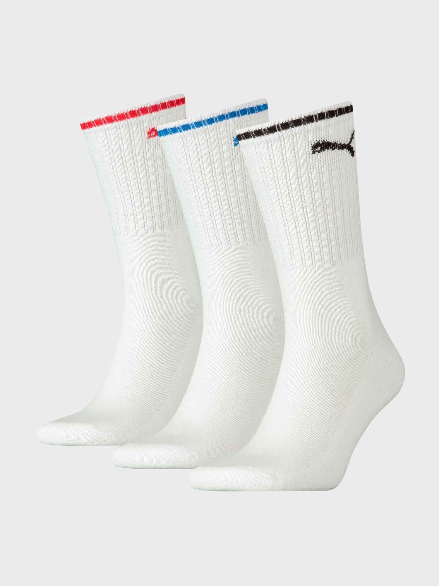 Носки (3 пари) Puma Sport Crew Stripe 3P белые 90794102 изображение 3