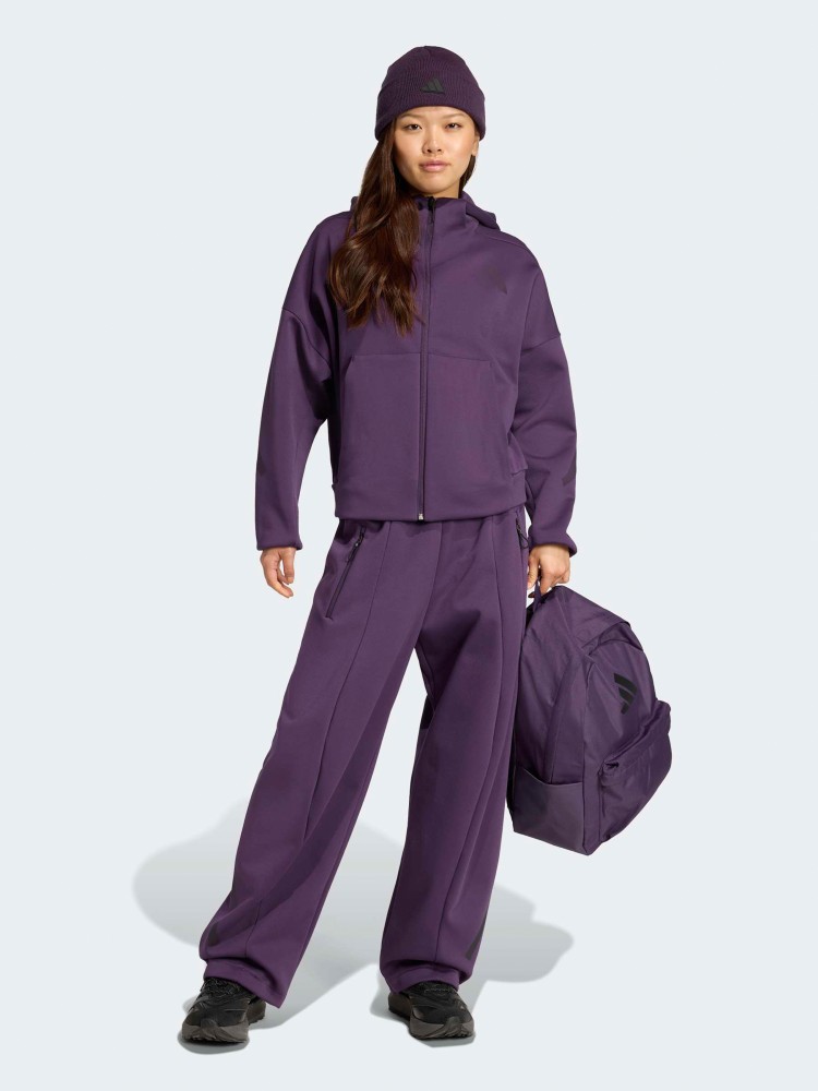 Толстовка женская Adidas W Z.N.E. FZ фиолетовая KC4569 изображение 4